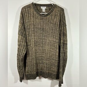 Methods  Men's Ribbed Crewneck Sweater - Brown/green